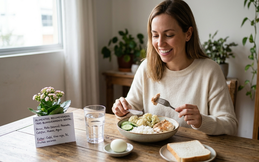 Qué alimentos puedo comer con blanqueamiento dental