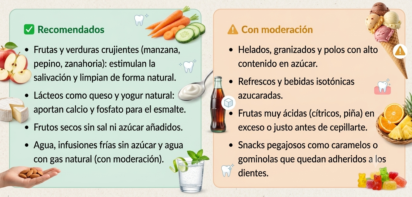 alimentos que protegen tus dientes en verano