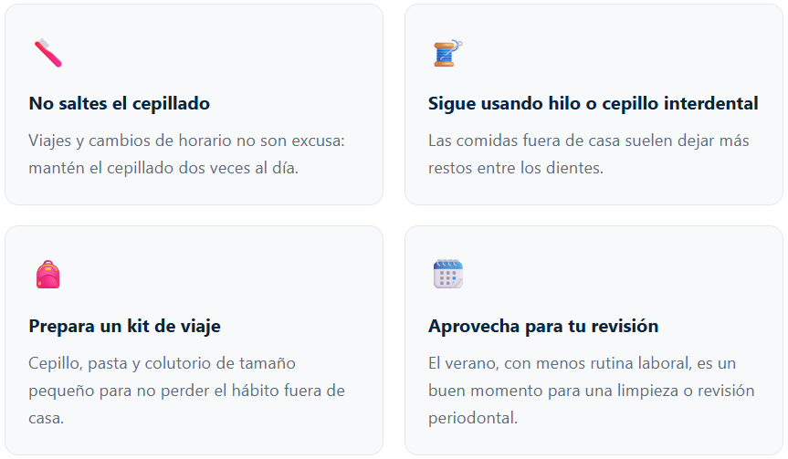 hidratación en verano y dientes